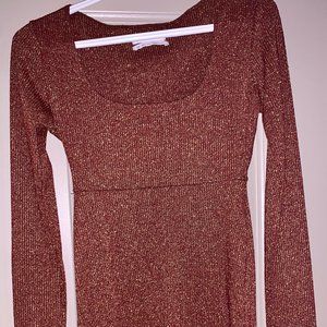 Urban Outfitters long sleeve shimmer dress